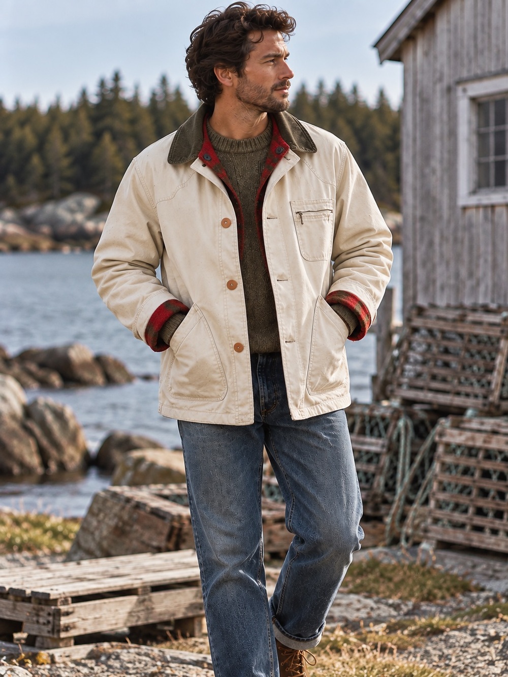 Vintage L.L.Bean Original Field Coat with Wool Liner – Made in USA - Men’s large